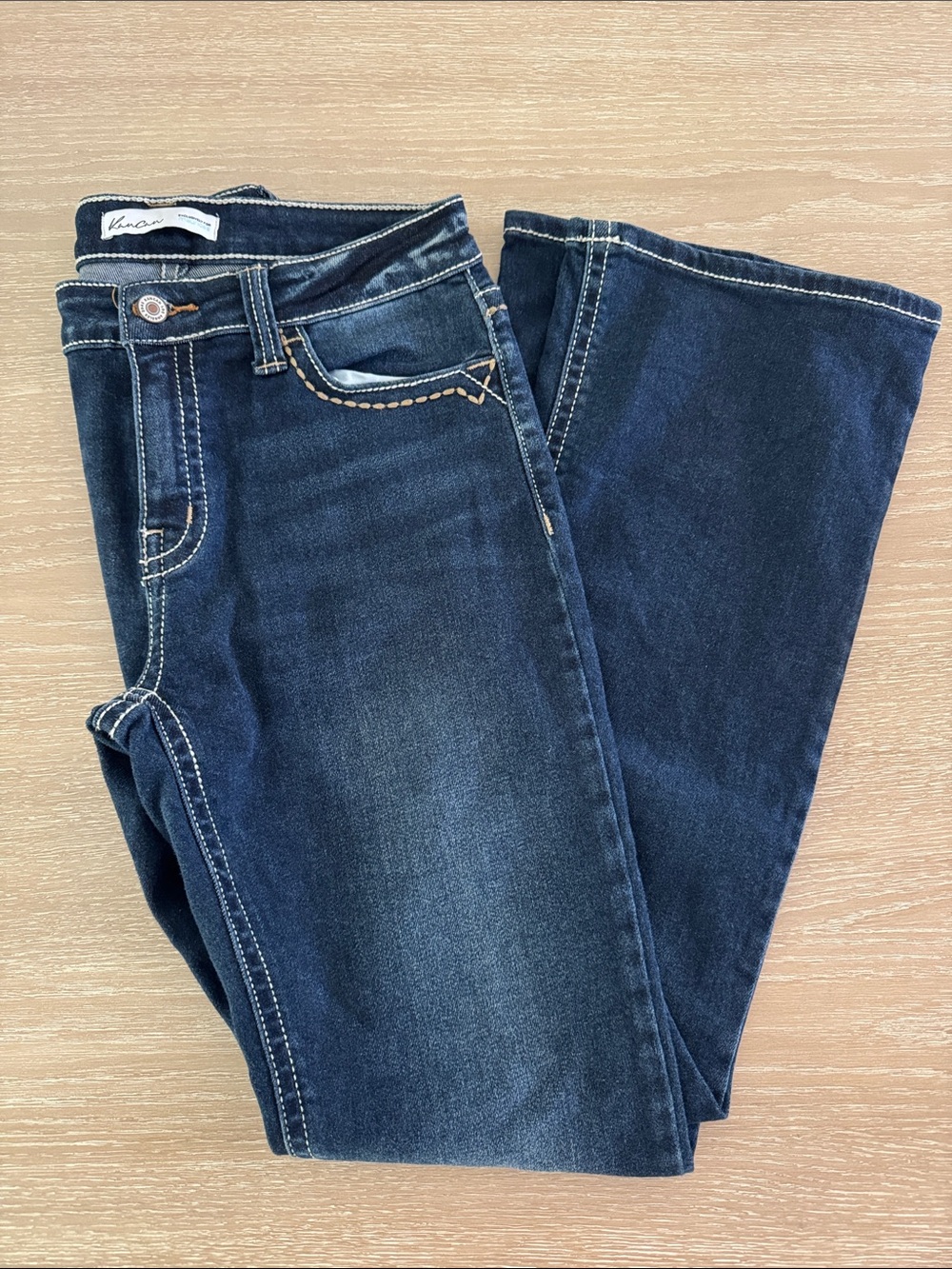 KanCan Dark Blue Boocur Leg Stretch Jeans